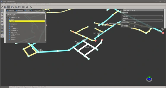 Программно-технический комплекс «Горный диспетчер» Управление зонами