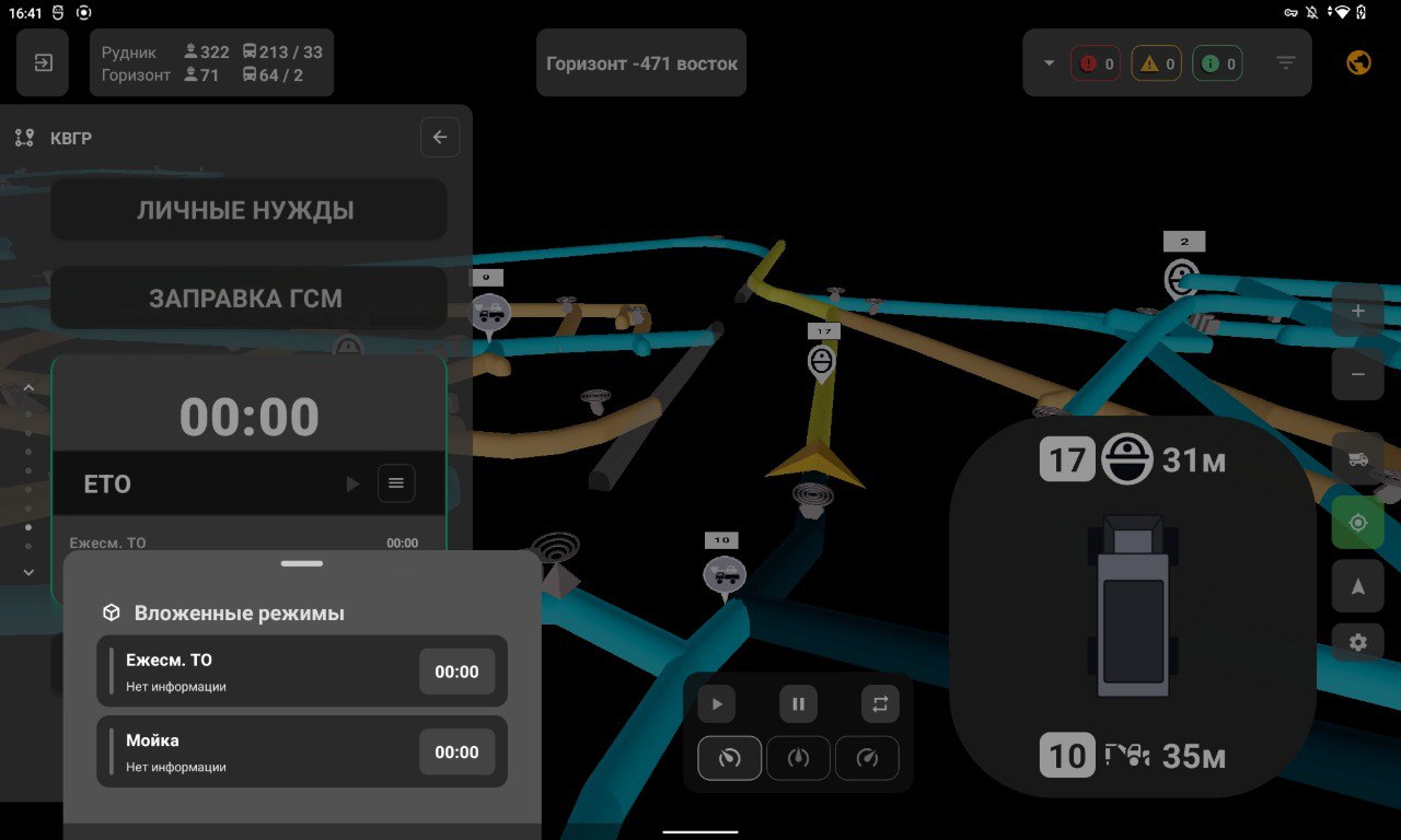 Мобильное приложение «Горный диспетчер» Учет режимов работы и простоев